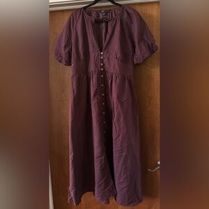 Nobodys Child Mid Length Dress ~ Short Puff Sleeves ~ Size 12